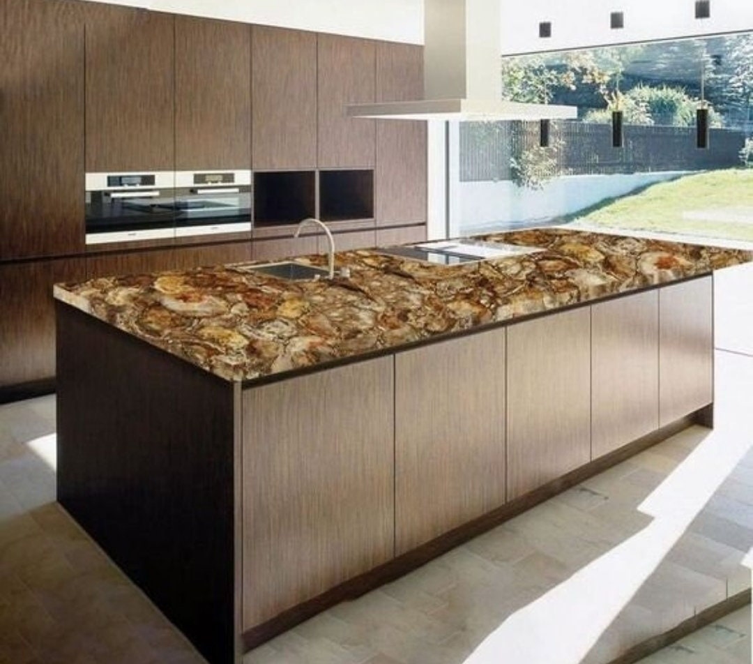 Petrified Wood Kitchen Countertops ,kitchen Island, Bar Counters