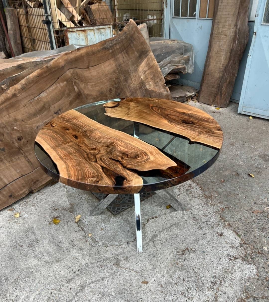 Round Epoxy Table,round Epoxy Coffee Table, Circular Coffee Table