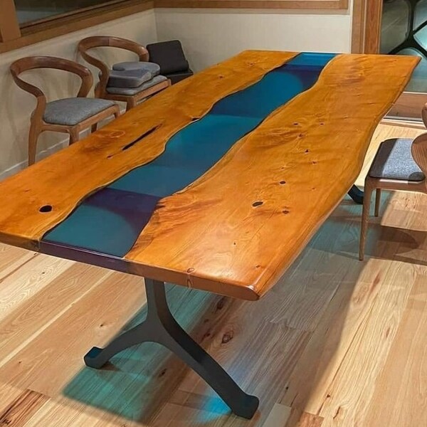 Epoxy table, decor, river dining table, office desk, kitchen table, live edge table, wood table, river table, epoxidharz tisch, resin table
