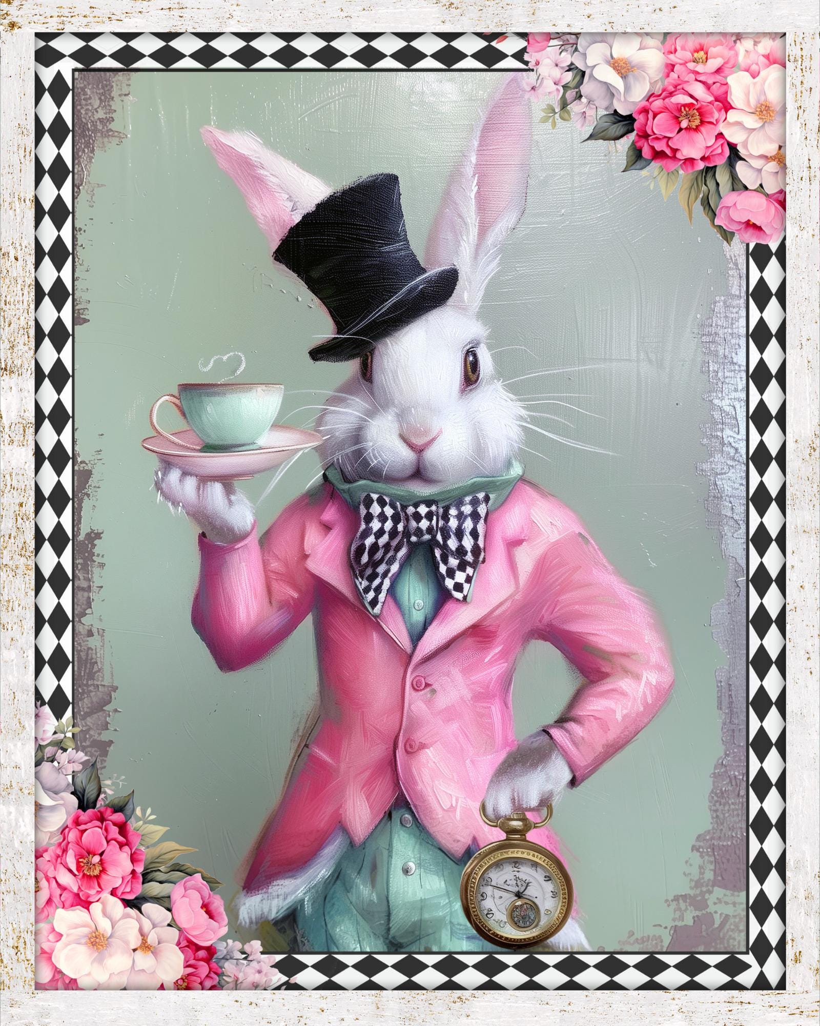 Vintage Rabbit Wool Tophat w/Velvet Cherries The Bowlers & Top Hats are Now on Phannie Potter at Shopify  main image 4