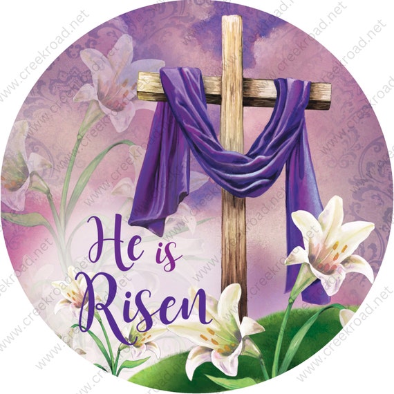 Purple Cloth For Easter Cross