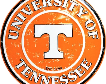 12" Diameter University of Tennessee Volunteers Officially Licensed Collegiate Sign