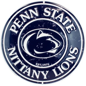 Enseigne universitaire Nittany Lions Penn State de 12 po de diamètre sous licence officielle