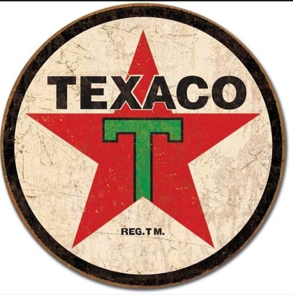 TEXACO 看板 テキサコ 1　ビンテージ 76cm 世田谷ベース Texaco 1936 Round Sign 12 Inch - Etsy