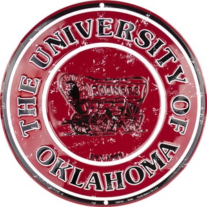 12 pouces de diamètre Université de l'Oklahoma Sooners enseigne collégiale sous licence officielle-Sports-College