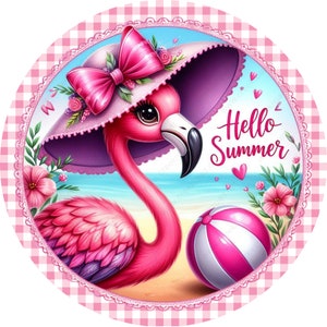 Morigins Gartenflagge 'Hello Summer' Mit Pinkem Flamingo – Doppelseitig, 71,1x101,6 Cm, Wetterfest