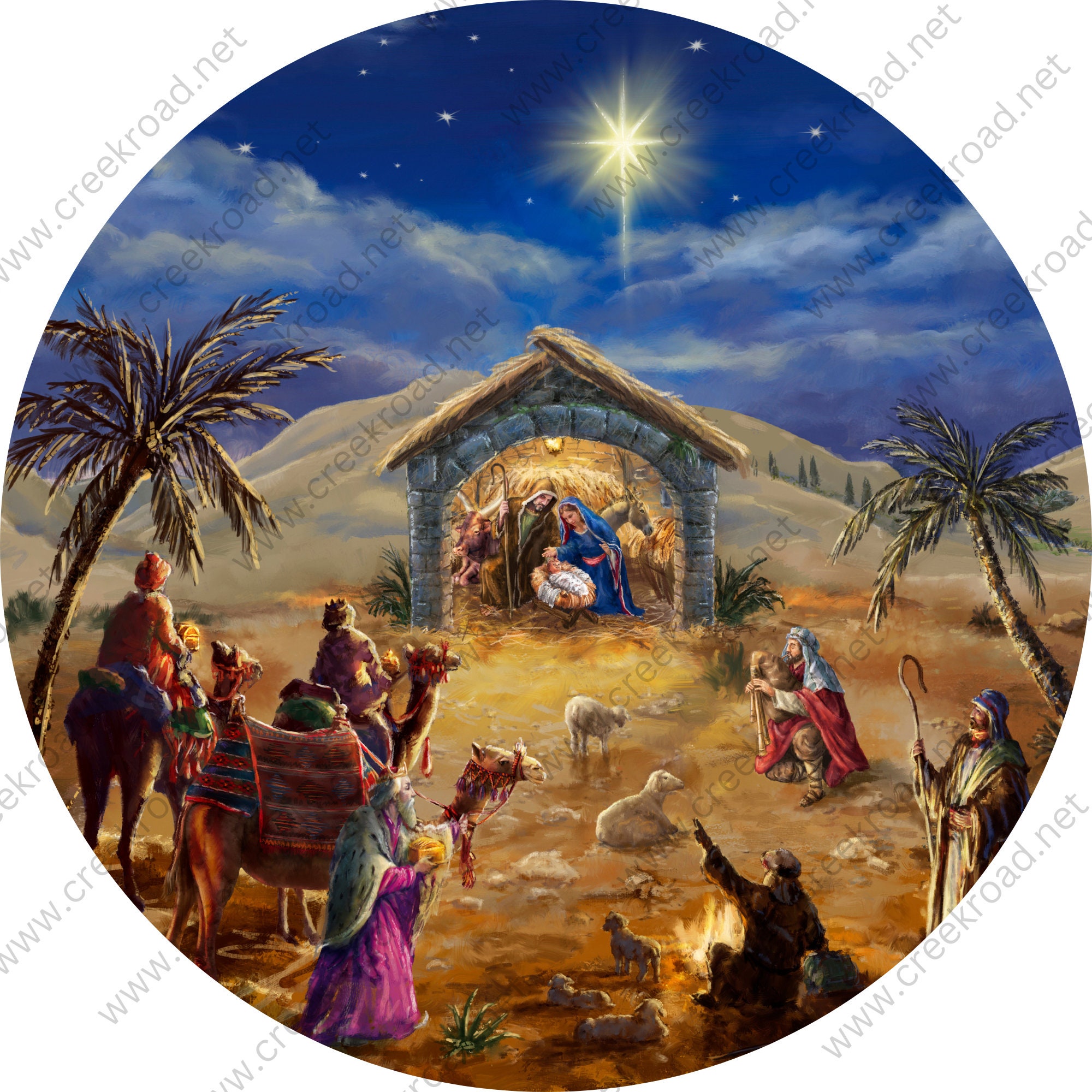 Star of Bethlehem Wood 22 Shape, Unfinished Christmas Nativity Cutout, DIY