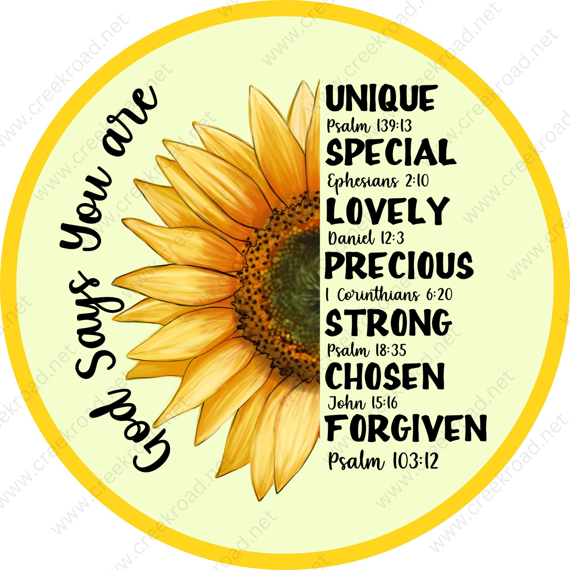 God Says You Are Unique Special Lovely Precious Strong Chosen Forgiven ...