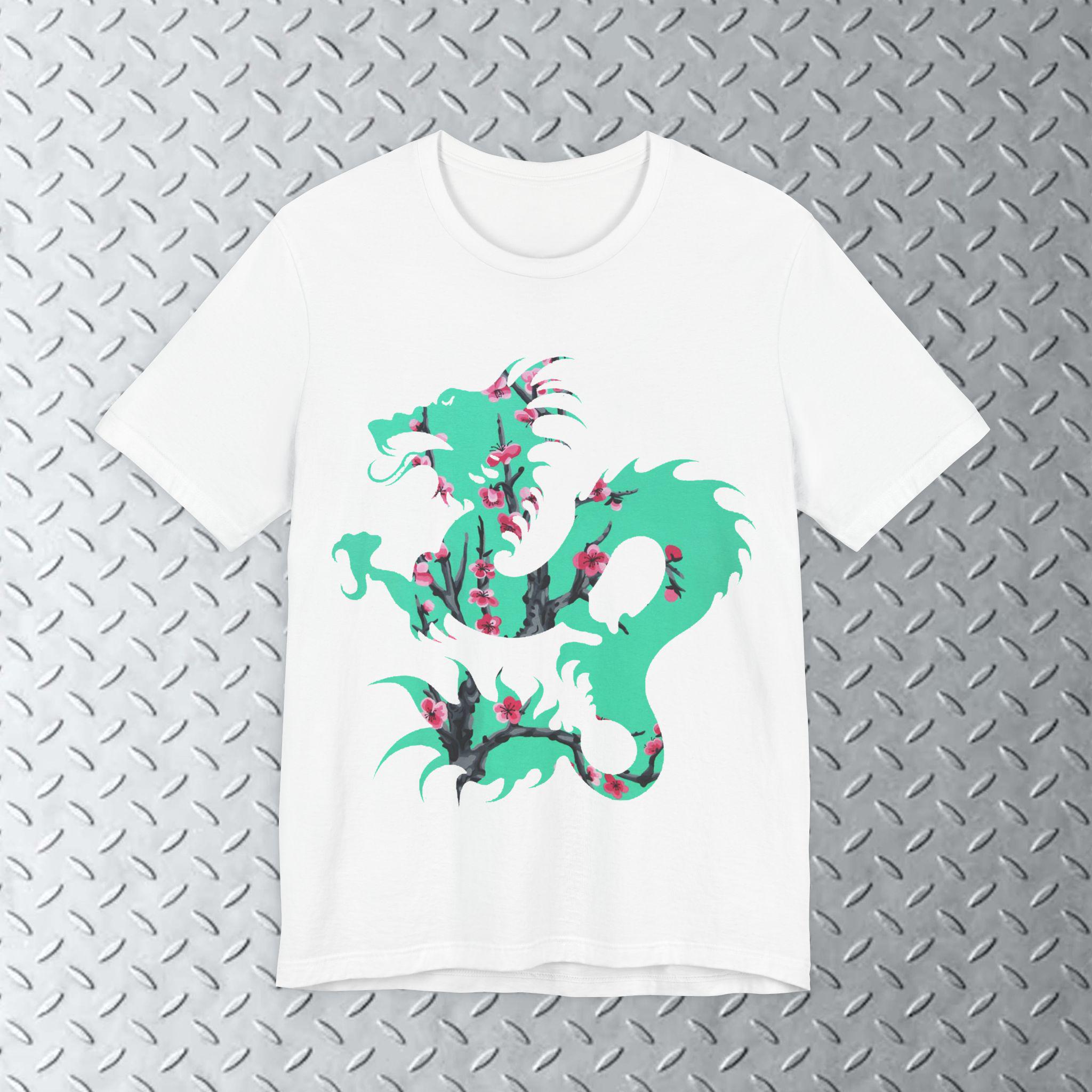 Zushi Dragon Green Tea Pattern Arizona T-shirt, Grunge Zencore Tee