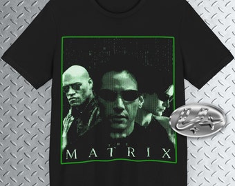Camiseta Matrix, camiseta cyberpunk, camiseta gráfica Y2K, moda de los 2000, película de finales de los 90, camiseta de película de acción