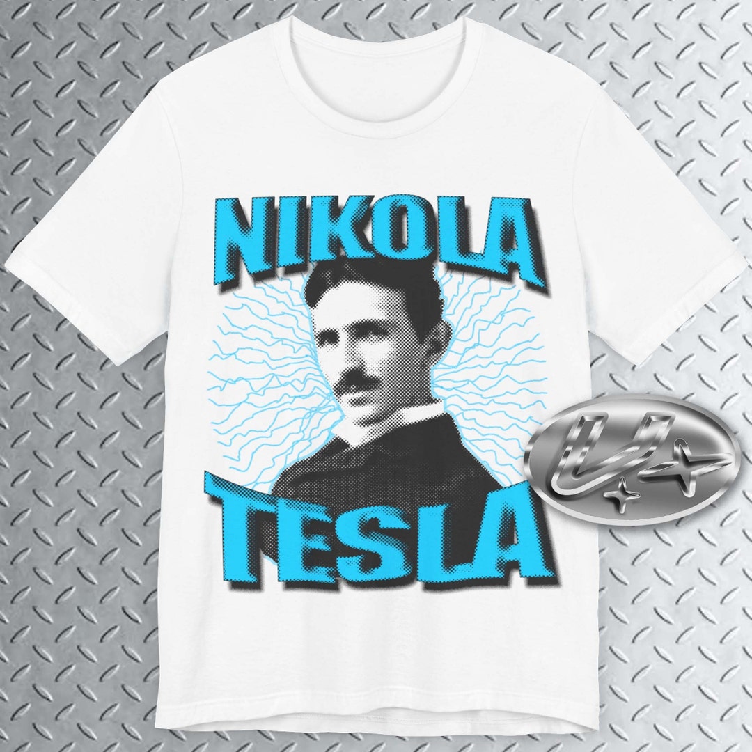 T-shirt Graphique Nikola Tesla Énergie Libre - Sérigraphie - Tultex 100% Coton - Noir