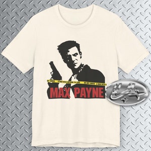 Max P. T-Shirt, Ps2 Classic T-Shirt, Gaming Tee, Action Videogame, Dark Gritty Gaming, Shootem Up Game