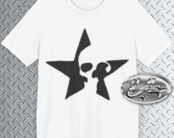 Punk Star, Y2k Shirt, Y2k Punk Tee, Y2k Skull Graphic Shirt, Halftone Art Shirt, Y2k Goth T-Shirt