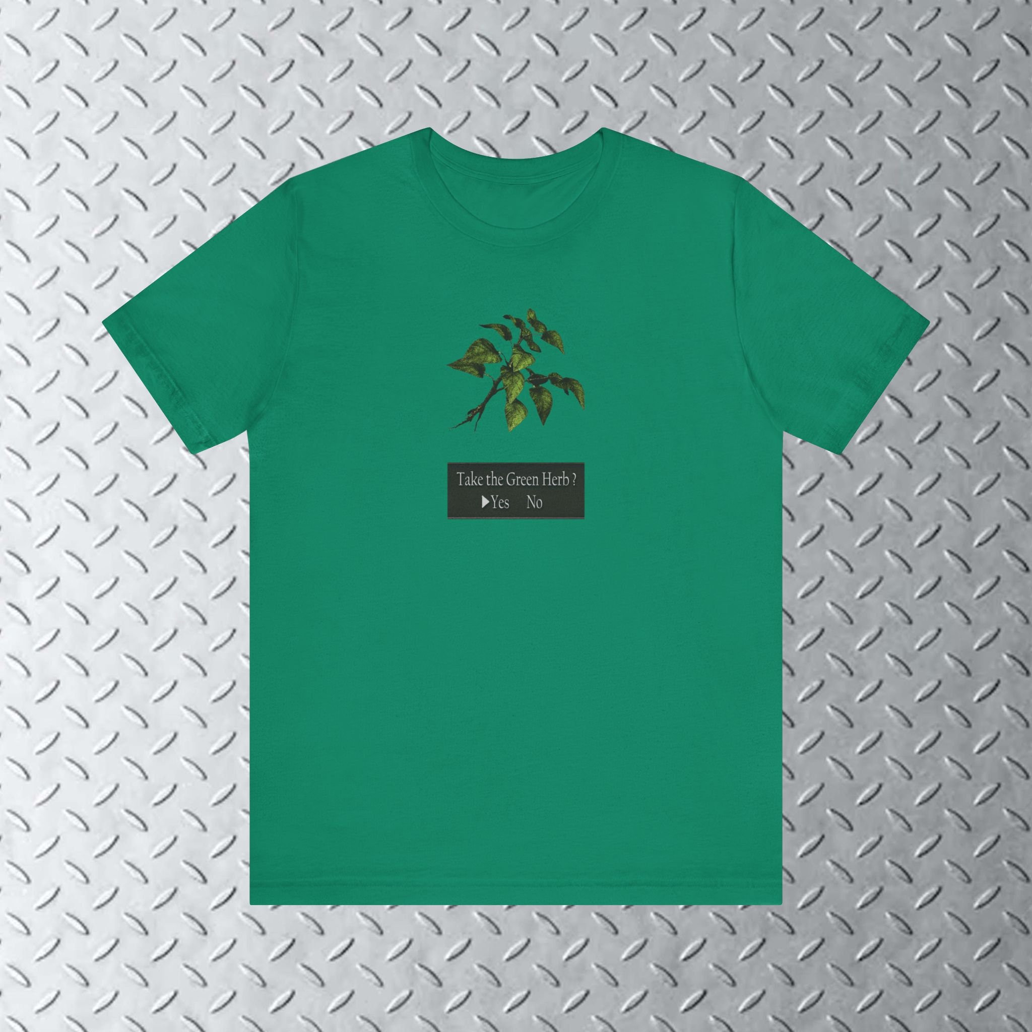 Green Herb Shirt ,re4 Vintage Ps2 , Funny Meme, Gaming Meme, Green