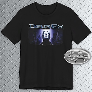 Deus E. T-Shirt, Illuminati Shirt, Conspiracy Game, PC Gaming Tee, Vintage PC Game Shirt