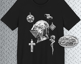 Gothic Knight Graphic Shirt, Y2K Graphic Tee, Opium Knight, Brutalism, Grunge Goth Emo Shirt, Medieval Art T-Shirt, Gothic Art