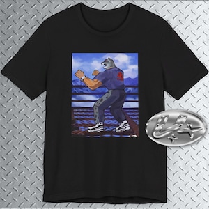 Tek. King Shirt, Tekken Meme Fit, Ps1 T-shirt, T3 Leopard king, Fanmade, Parody Meme