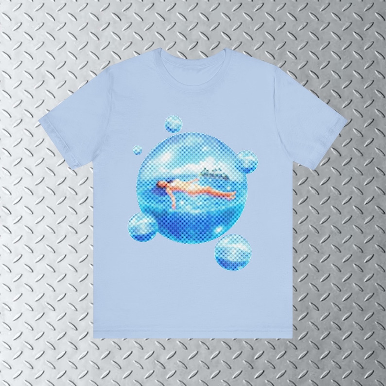 Frutiger Aero Paradise T-Shirt, Y2k Tee, 2000s Fashion, Frutiger Aero Shirt, Y2k Graphic image 7