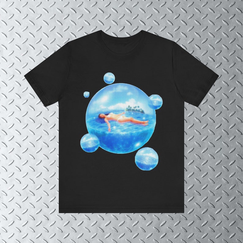 Frutiger Aero Paradise T-Shirt, Y2k Tee, 2000s Fashion, Frutiger Aero Shirt, Y2k Graphic image 4