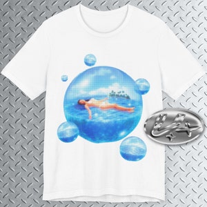 Frutiger Aero Paradise T-Shirt, Y2k Tee, 2000s Fashion, Frutiger Aero Shirt, Y2k Graphic