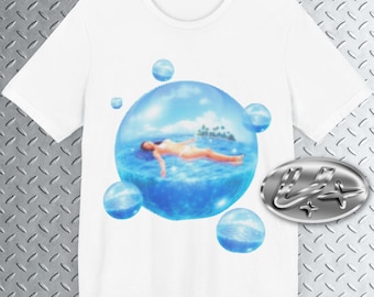 Frutiger Aero Paradise T-Shirt, Y2k Tee, 2000s Fashion, Frutiger Aero Shirt, Y2k Graphic