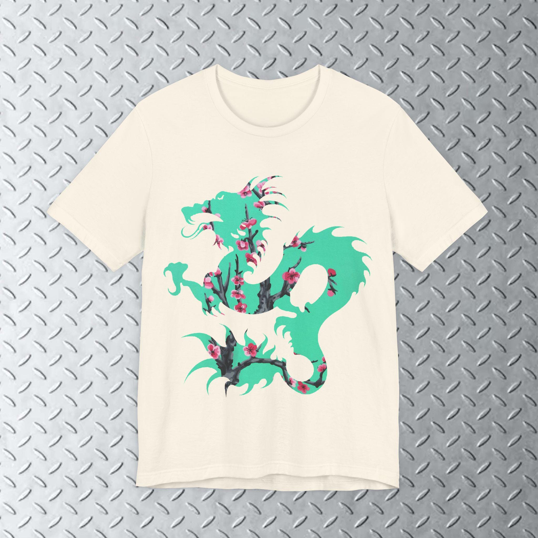 Zushi Dragon Green Tea Pattern Arizona T-shirt, Grunge Zencore Tee