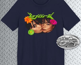 Camiseta Björk Flower, camiseta de banda electrónica, camiseta de música indie unisex 100% algodón