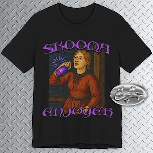 Skooma Enjoyer, Vintage Medieval Art Shirt, Gaming Tee, Medieval Meme, Gaming Meme, Funny Gamer Tee, Fantasy Gaming