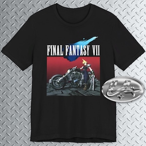 FF 7 Vintage, Cloud Moto T-Shirt , RPG Shirt, PS1 Tee, Video game T Shirt Unisex 100% Cotton