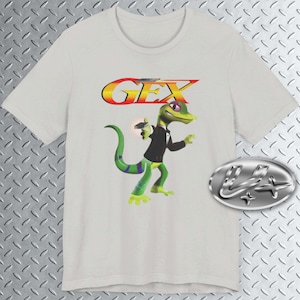 Gecko Game T-Shirt, Ps1 Classic Tee, Gaming Tee, Retro Gaming Ps1, Action Adventure Game