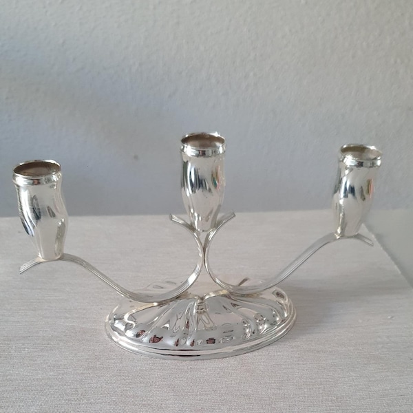 Vintage chandelier for 3 candles elegant silver color candleholder christmas altar fine dinners elegant candleholder candelabra