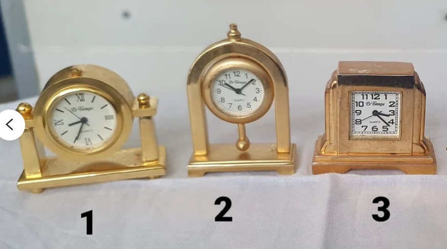 2 alte Miniatur Uhren von Kienzle Mini Uhr Gold in Bayern - Aschaffenburg
