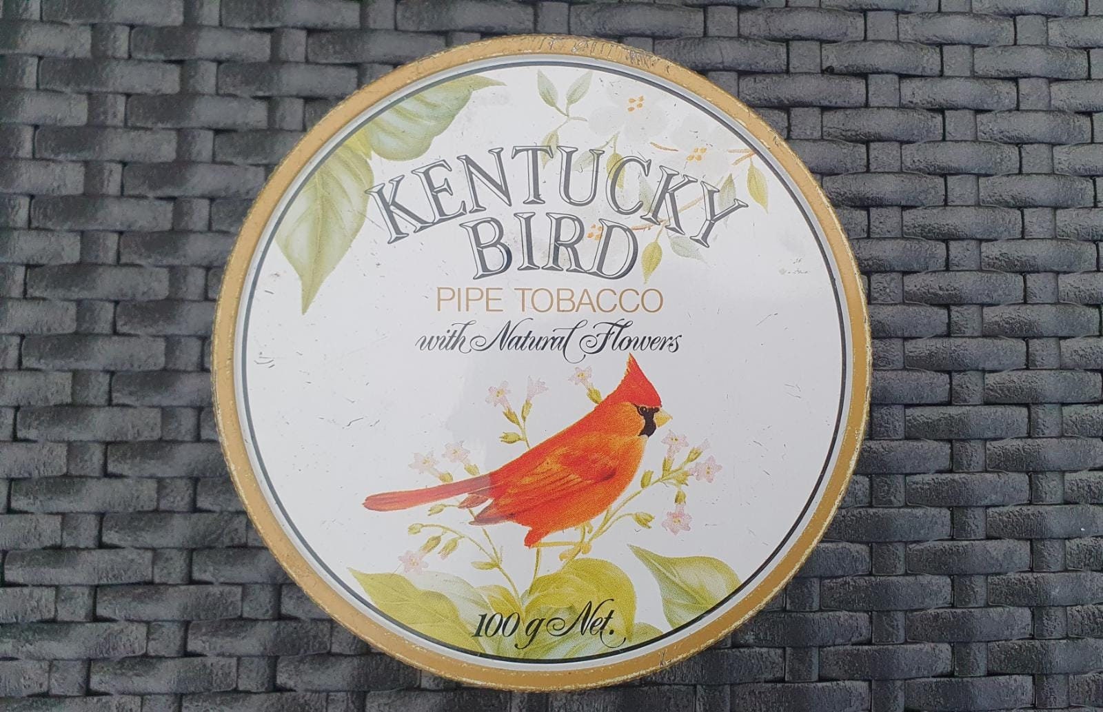 kentucky bird pipe tobacco Vintage Tin Kentucky Bird Tobacco / Vintage Round Tin / Vintage Metal  Container
