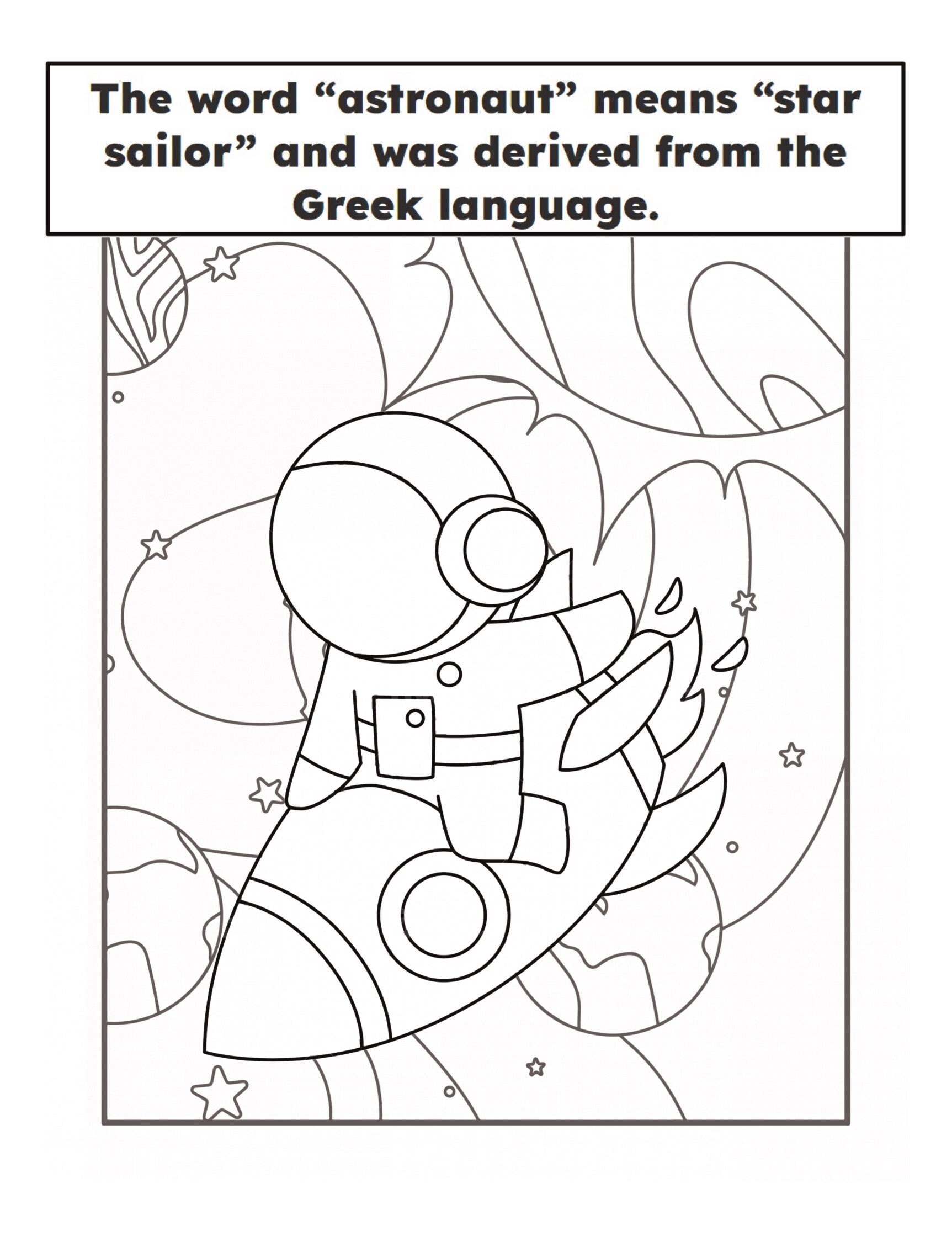 Dogs in Space Coloring Pages With Fun Space Facts on Each Page. - Etsy