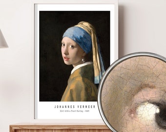 Girl with a Pearl Earring Print, Vermeer Poster, Classic Wall Art, Vintage Printable Art, Famous Artists Printable Poster, Digital Download