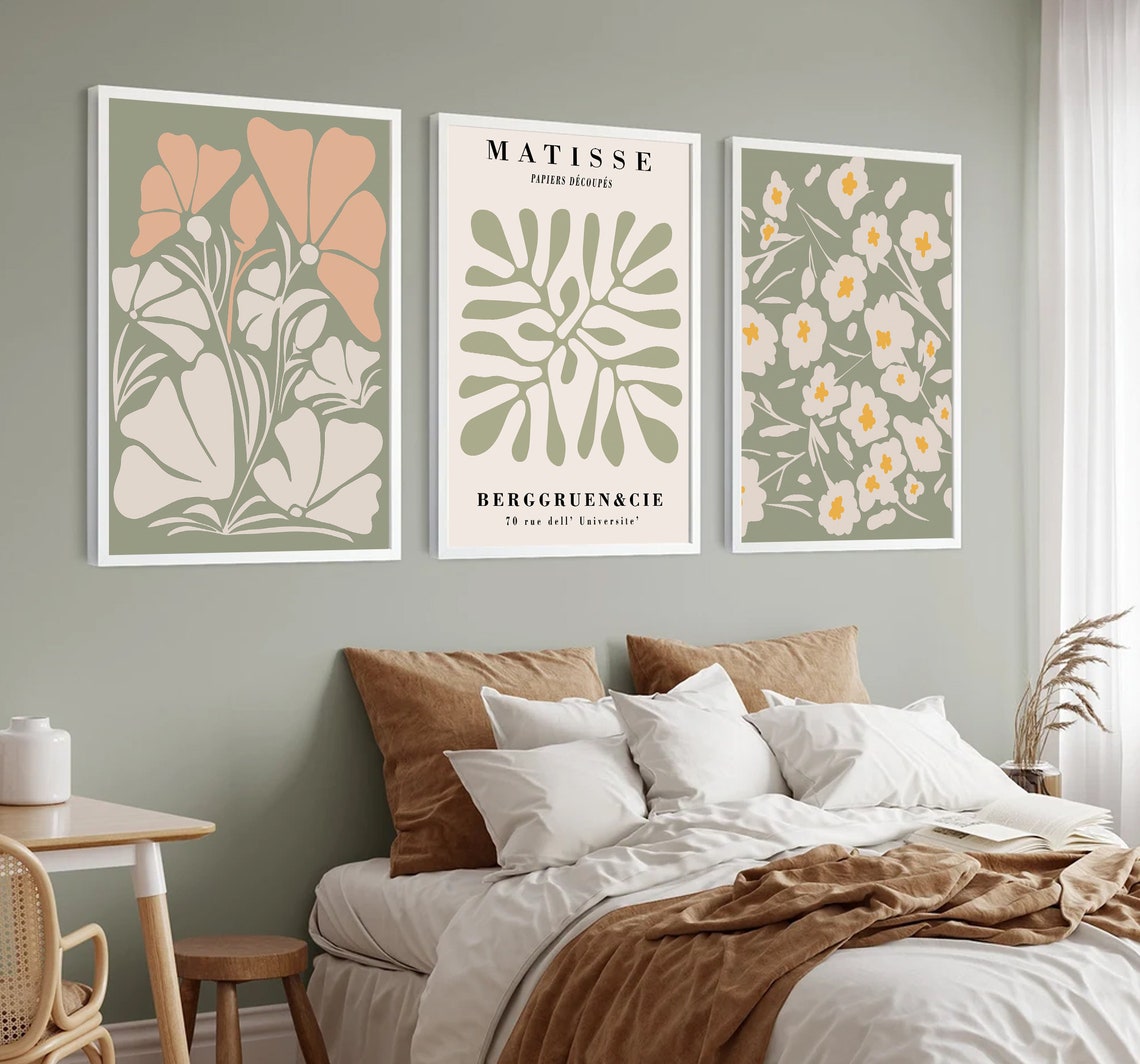 Sage Green Gallery Wall Set of 6 Sage Green Wall Art Green - Etsy