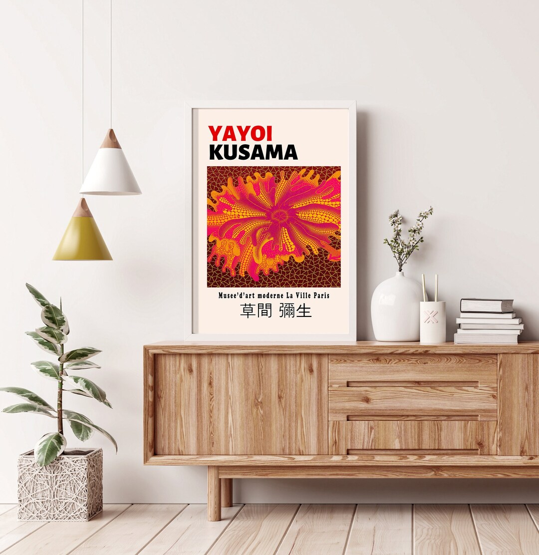 Yayoi Kusama Poster, Yayoi Kusama Art, Minimalist Wall Art, Gallery
