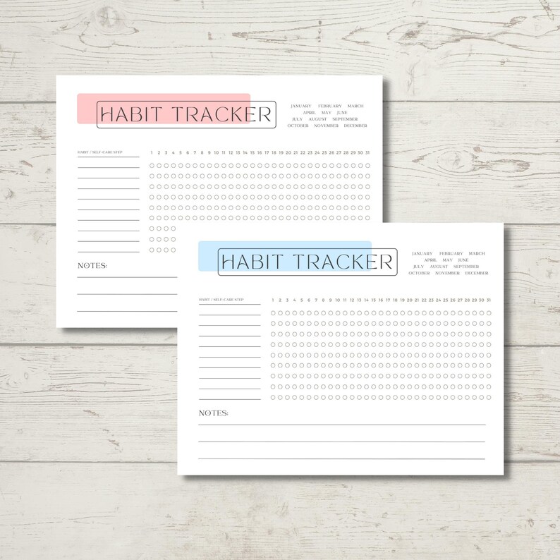 Monthly Habit Tracker, Habit Tracker Template, Routine Tracker, 30 Day ...