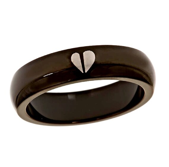 HEART OF STEEL Widows Ring Etsy