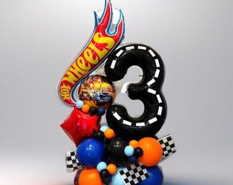 Hot Wheels Happy Birthday Balloon Stack Hot Wheels Decorations Hot Wheels Party UK