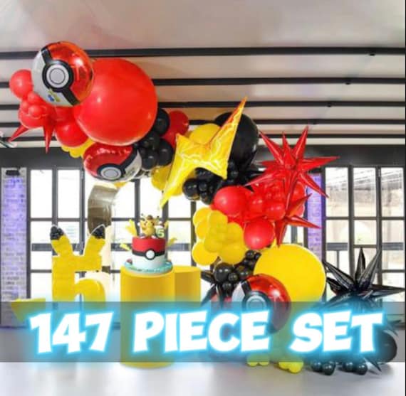 Pokemon Theme 146pc Balloon Garland Arch Decoration Birthday Party Kids Pikachu Theme