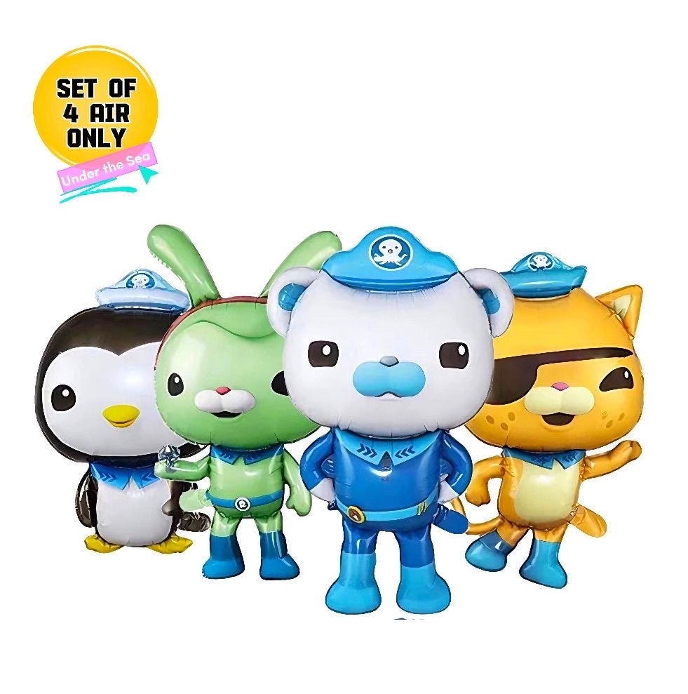 Octonauts Set of 4 Foil Balloons Kids Party Captain Barnacles
