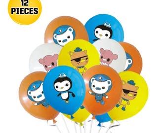 Octonauts Latex Balloons Kids Party Decorations Captain Barnacles Kwazi Peso Tweak
