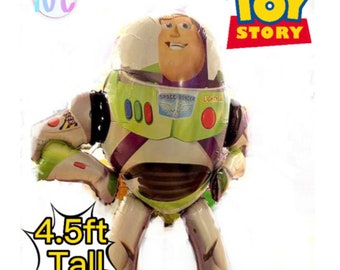 Buzz Lightyear Balloon 134cm Large Toy Story Standing Helium / Air Foil 3D UK