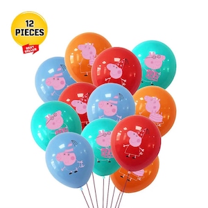 Peppa Pig Balloons Mommy Pig Daddy Pig George Birthday Party Decorations
