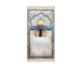 Prayer Mat | Salah Mat | Sajadah | Cushioned Foam | Islamic Gift | Eid | Ramadan | Umrah Gift | Luxury and Premium  | Al Aqsa Design