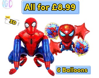 Spiderman Balloons Foil Balloon Set Kids Birthday Party Decoration 3D AirWalker