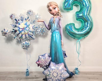 Giant 3D Disney Elsa Frozen Foil Balloon: Elsa Birthday Party Frozen Birthday, 144cm AirWalker Birthday Elsa Decorations