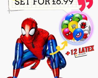Large Spiderman Balloon 3D Superhero for Kids Spiderman Birthday Party | Marvel Avengers Theme Party Decorations