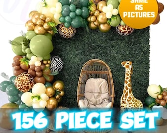 Jungle Animal Safari Balloon Garland Kit Party Decoration Birthday Baby Shower